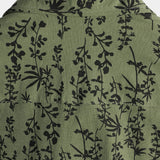 Groen vintage herenoverhemd met bloemen