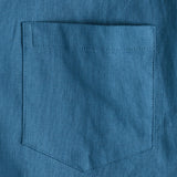 Blauw vrijetijdsoverhemd voor heren met korte mouwen