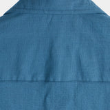 Blauw vrijetijdsoverhemd voor heren met korte mouwen