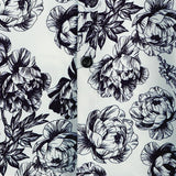 Teun herenoverhemd met doodshoofden, bloemen en korte mouwen – zwart