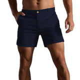 Getailleerde korte chino voor heren