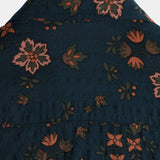 Marineblauw zomeroverhemd voor heren met bloemen