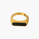 Obsidian ring