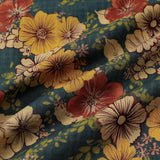 Gert retro herenoverhemd met korte mouwen en botanische print – groen