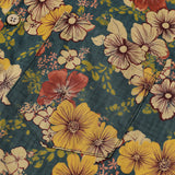 Gert retro herenoverhemd met korte mouwen en botanische print – groen
