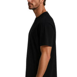 Zwart katoenen heren T-shirt