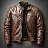 Vintage leren herenjas