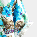 Blauw tropisch Hawaï-herenoverhemd