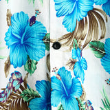 Blauw tropisch Hawaï-herenoverhemd