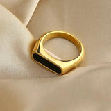 Obsidian ring