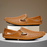 Leren herensandalen met bandjes