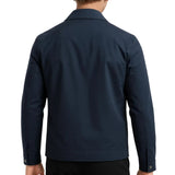 Casual herenjas – marineblauw
