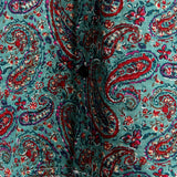 Groen vintage herenoverhemd met paisleyprint