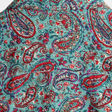 Groen vintage herenoverhemd met paisleyprint