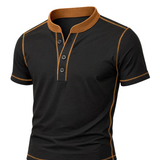 Henley-herenshirt met contrasterende afwerking