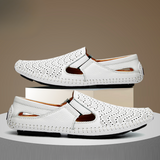 Leren herensandalen met bandjes
