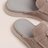 Beige suède herenmuiltjes model Mediterraan