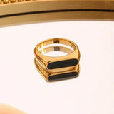 Obsidian ring