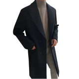 Elegante herenmantel met dubbele knoopsluiting