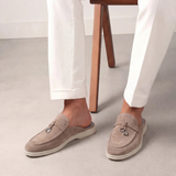 Beige suède herenmuiltjes model Mediterraan