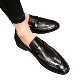 Elegante leren hereninstappers