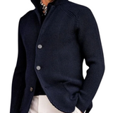 Warm gebreid herenvest