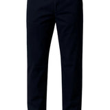 Marineblauwe katoenen stretch herenbroek