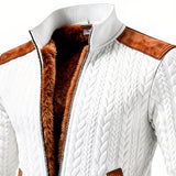 Retro gebreide jacquard herenjas
