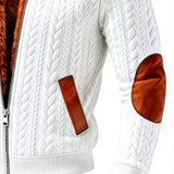 Retro gebreide jacquard herenjas