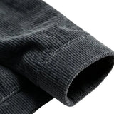 Grafietkleurige velours herenjas met sherpakraag