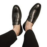 Elegante leren hereninstappers