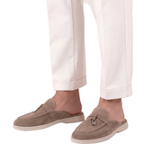 Beige suède herenmuiltjes model Mediterraan