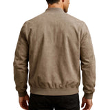 Elegant herenjack met suède-look