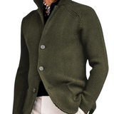 Warm gebreid herenvest