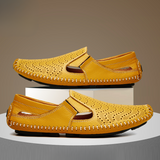 Leren herensandalen met bandjes