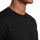 Zwart heren T-shirt van gemerceriseerd katoen