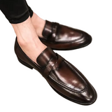 Elegante leren hereninstappers