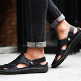 Klassieke leren herensandalen