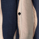 Hugo retro herenoverhemd met korte mouwen en strepen – marineblauw
