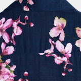 Herenoverhemd met bloemenprint in marineblauw of wit