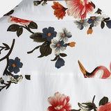 Wit zomeroverhemd voor heren met bloemen