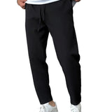 Taps toelopende herenpantalon met trekkoord
