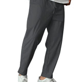Taps toelopende herenpantalon met trekkoord