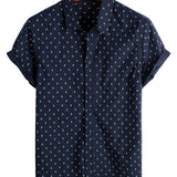 Marineblauw vrijetijdsoverhemd voor heren