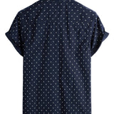 Marineblauw vrijetijdsoverhemd voor heren