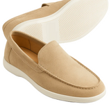 Beige vrijetijdsinstappers voor heren