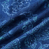 Blauw Hawaï-herenoverhemd met grote bloemen