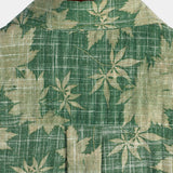 Groen retro Hawaï-herenoverhemd met borstzak