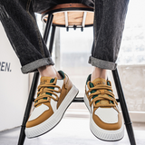 Bruine leren herensneakers
