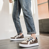 Bruine leren herensneakers